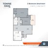 2 Bedroom - 1062 Floor Plan 2 Bedroom - 1062 Floor Plan at Towne Oaks Apartments, Little Rock, AR, 72227